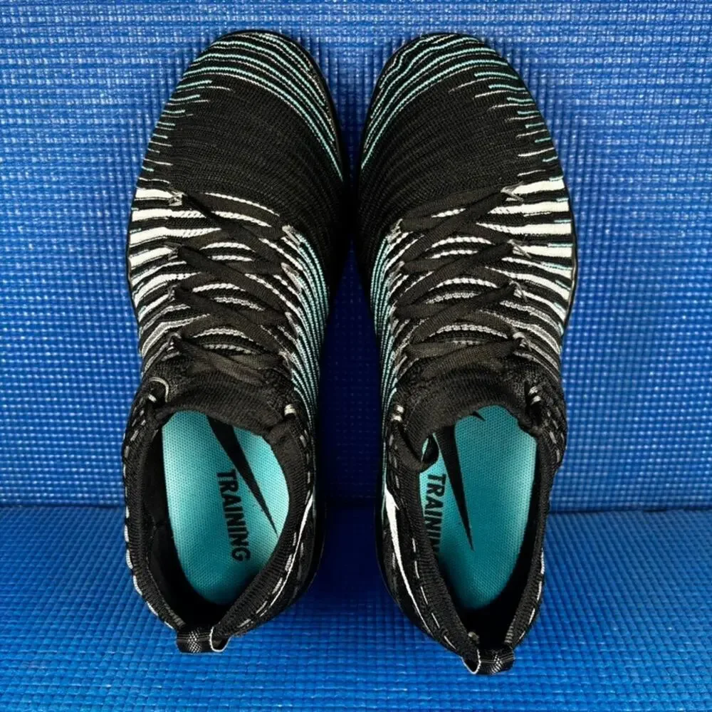 🔴 Nike Free Transform Flyknit Women`s Size 7 Black Athletic Shoes 833410-001
